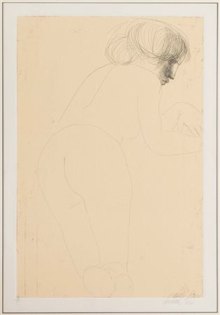 Emilio Greco (Catania 1913 – Roma 1995), “Nudo femminile di spalle”, 1971.