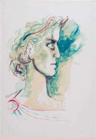 Renato Guttuso (Bagheria 1911 - Roma 1987), “Profilo”.