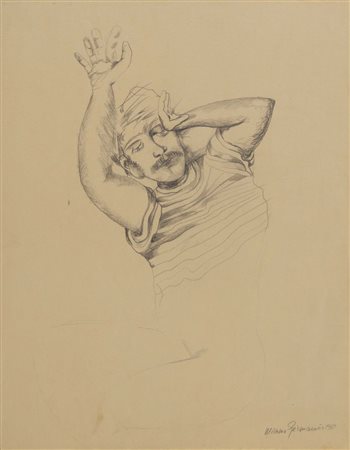 Mimmo Germanà (Catania 1944 - Busto Arsizio 1992), “Figura maschile”, 1981.