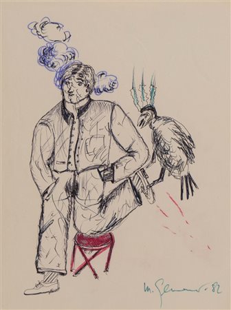 Mimmo Germanà (Catania 1944 - Busto Arsizio 1992), “Senza titolo”, 1982.