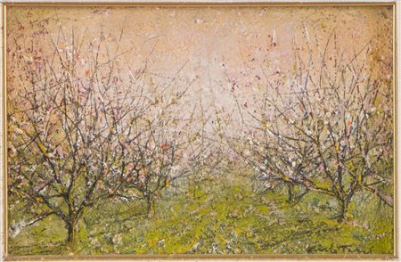 Carlo Tassi (Bondeno 1933 - Ferrara 2011), “Alberi in fiore”.