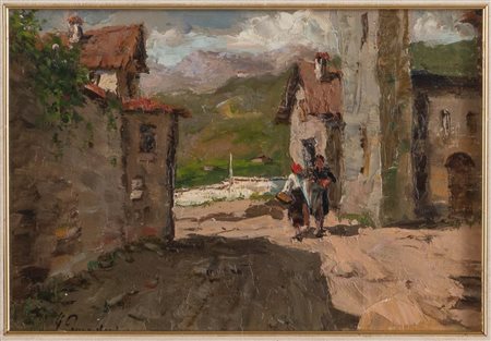 Giuliano Amadori (Bologna 1883 – 1972), “Due chiacchiere”, 1938.