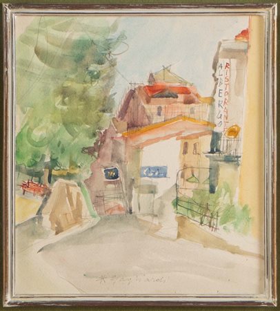 Giuseppe Gagliardi (Bologna 1902 – 2005), “Scorcio cittadino”.