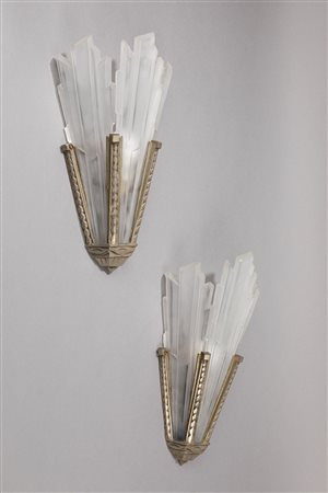 Manifattura francese - Due lampade da muro