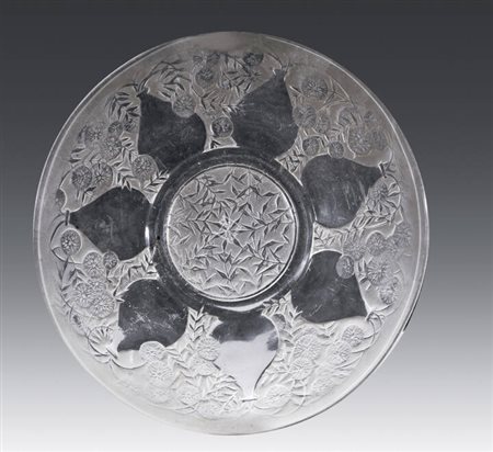 PIATTO<BR>"Piatto in vetro bianco" 1930 circa