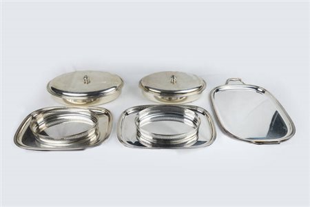 LOTTO DI SETTE OGGETTI IN ARGENTO