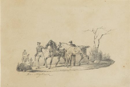 GIOVANNI MIGLIARA<BR>Alessandria (AL) 1785 - 1837 Milano<BR>"La sosta"