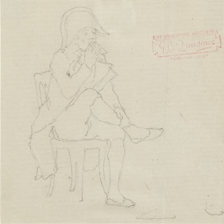 GIOVANNI BATTISTA QUADRONE<BR>Mondovì (CN) 1844 - 1898 Torino<BR>"Il segreto (studio per)" 1873-1874 ca.