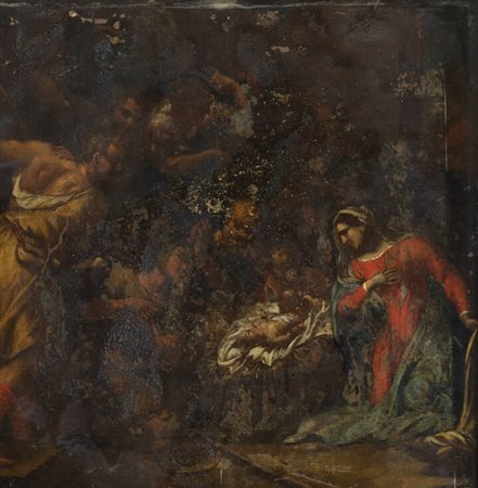 PITTORE ANONIMO DEL XVII SECOLO<BR>"Adorazione"