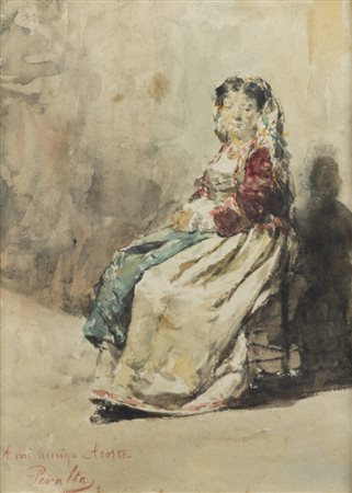 FRANCISCO PERALTA<BR>Siviglia (Spagna) 1837 - 1897  Roma<BR>"Popolana romana"
