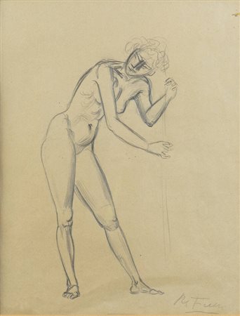 ACHILLE FUNI<BR>Ferrara 1890 - 1972 Appiano Gentile (CO)<BR>"Nuda in piedi"