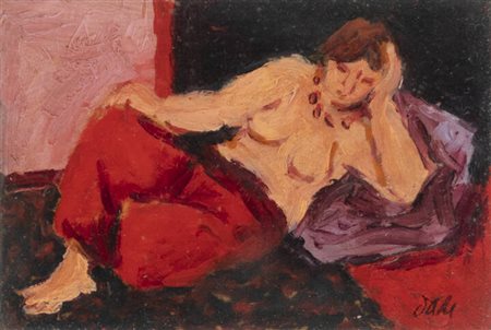 GIULIO DA MILANO<BR>Nizza (Francia) 1895 - 1990 Torino<BR>"Odalisca" 1972