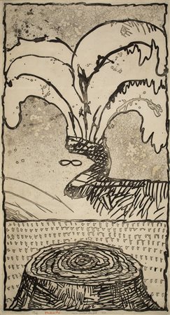 Pierre Alechinsky, Vaincu parce que plus fort (Defeated because stronger), 1980