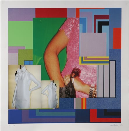 HALLEY PETER (n. 1953) Contamination 2. 2002. Litografia. Cm 80,00 x 80,00....