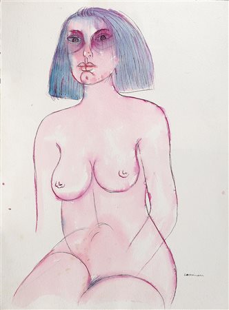 CASSINARI BRUNO (1912 - 1992) Senza titolo. Tecnica mista su carta. Cm 56,50...