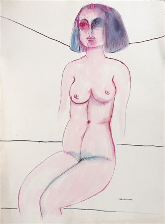 CASSINARI BRUNO (1912 - 1992) Senza titolo. Tecnica mista su carta. Cm 56,50...