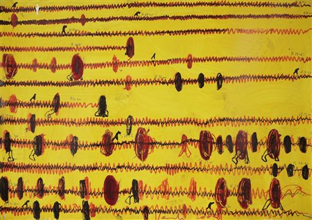 VERDI ALESSANDRO (n. 1960) New York ingombra. tecnica mista su carta. Cm...