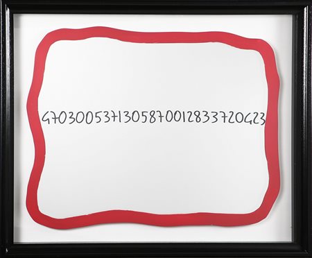 PISTOLETTO MICHELANGELO (n. 1933) Frattali. 1999. Specchio. Cm 80,00 x 60,00....