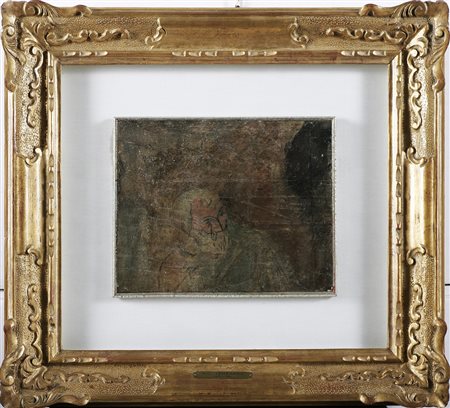 SEMEGHINI PIO (1878 - 1964) Testa di profeta. Olio su compensato. Cm 20,00 x...