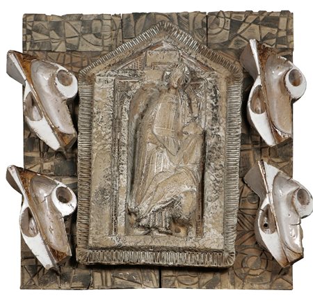 BIANCINI ANGELO (1911 - 1988) S. Camillo. Terracotta. Cm 87,00 x 81,00 x...