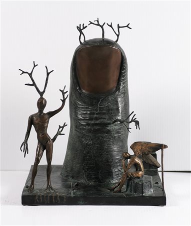 DALI' SALVADOR (1904 - 1989) La vision de l'ange. 1977. Bronzo. Cm 34,00 x...