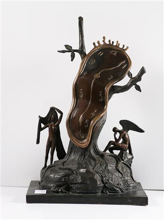 DALI' SALVADOR (1904 - 1989) La noblesse du temps. 1977. Bronzo. Cm 38,00 x...