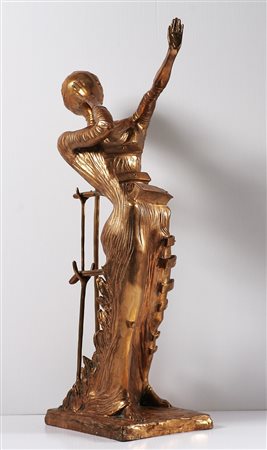 DALI' SALVADOR (1904 - 1989) Femme en flammes. Bronzo. Cm 25,00 x 84,00 x...