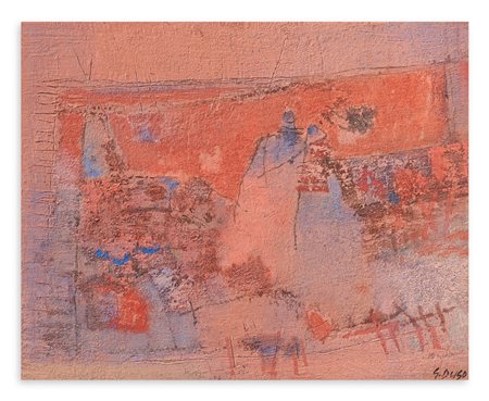 GIOVANNI DUSO (1936) - Paesaggio in rosso, 2004