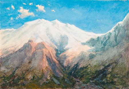 CARLO PIZZI (1842-1908) - Senza Titolo (Monte Rosa)
