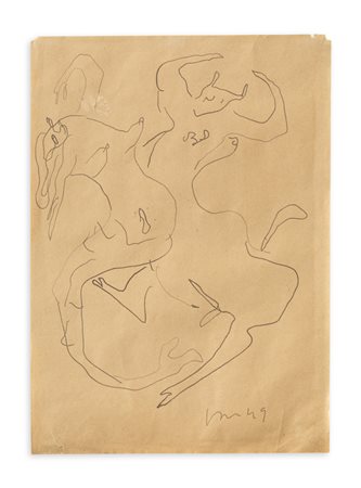 LUCIO FONTANA (1899-1968) - Centauro e sirena, 1949