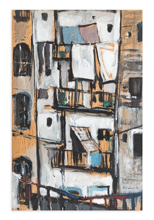 NICOLA CARRINO (1932-2018) - Interno a Taranto, 1960