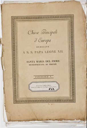 Ladislaus Rupp, Chiese principali d'Europa, dedicate A.S.S. Papa Leone XII, 1828