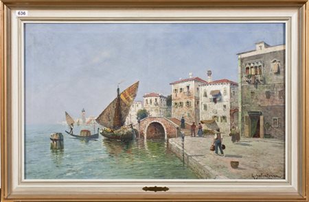 Giuseppe Salvaterra, Scorcio veneziano, 1900 ca