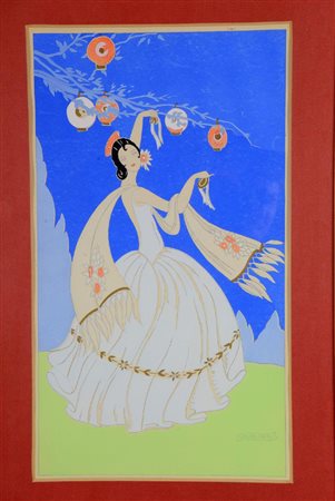 Bruno Gherri Moro, Donna con Lanterna, 1920