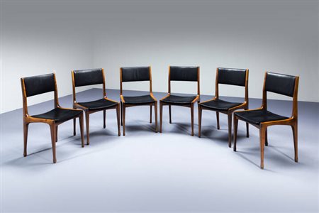 CARLO DE CARLI<BR>Sei sedie mod. 693