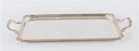 Firenze, XX secolo. Vassoio in argento 800. Sotto la base reca punzoni: 800 e...