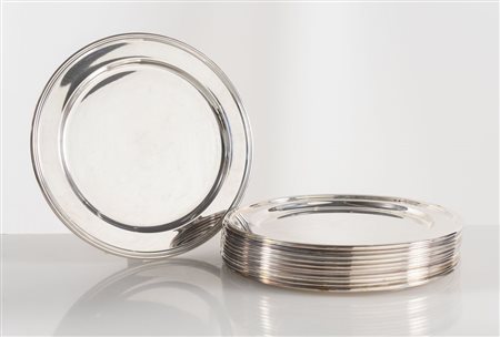 RINO GREGGIO, Padova, dal 1968. Lotto composto da dodici sottopiatti in...