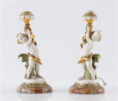 GIUSEPPE CAPPÈ (Cittiglio 1921- Lomagna 2008) "Putti", 1958. Coppia di...