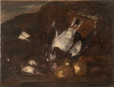 Maestro della seconda metà del XVII secolo "Natura morta". Olio su tela. Cm...