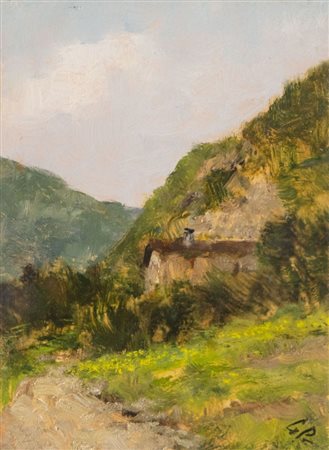 GUGLIELMO PIZZIRANI (Bologna 1886 - 1971) "Appennino emiliano". Olio su...