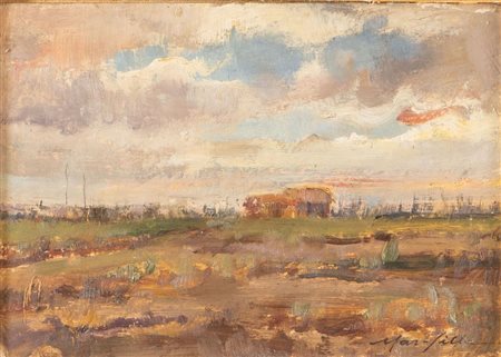 MARSILLA (XX secolo) "Paesaggio". Opera rectoversa. Cm 15x21,3. Opera firmata...