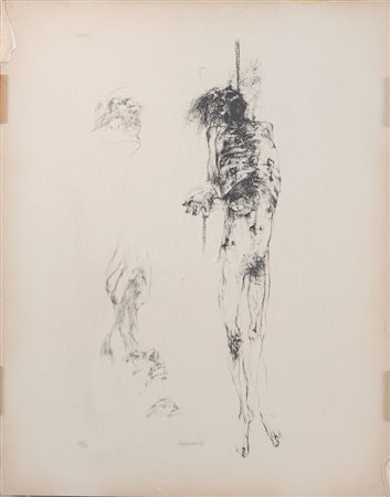 RENZO VESPIGNANI (Roma 1924 - 2001) "Senza titolo", 1967. Litografia su...