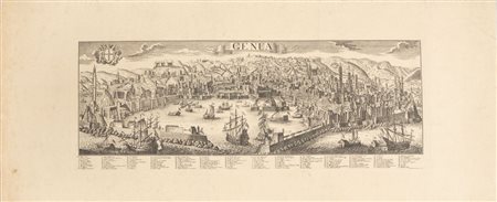 Georg Balthasar Probst (Germania, 1673 - 1748). Veduta panoramica della città...