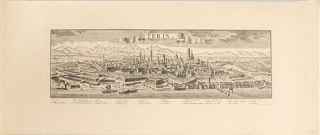 Georg Balthasar Probst (Germania, 1673 - 1748). Veduta panoramica della città...