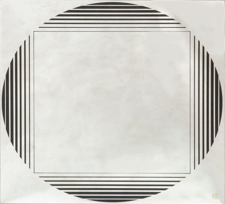 GIANNI CELADA Specchio in cristallo specchiato e legno verniciato modello...