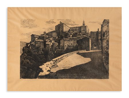 MARIO VELLANI MARCHI (1895-1979) - Todi dalle Mura Etrusche, 1927