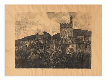 MARIO VELLANI MARCHI (1895-1979) - Il Palazzo dei Consoli a Gubbio, 1926