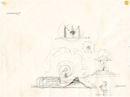 ARMANDO MARROCCO (1939) - Senza Titolo (Progetto per il Nautilus per la Banca del Cilento a Lecce), 1995