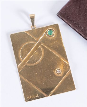 MARIO RADICE (Como 1898 - Milano 1987) Scultura-gioiello. Pendente ciondolo...