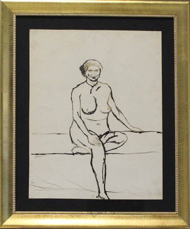 OTTONE ROSAI, "Nudo di donna seduto", 1947